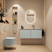 MONDIAZ TURE-DLUX 120cm toiletmeubel Greey. EDEN wastafel Frappe positie midden. Met 1 kraangat. SW1102775