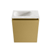 MONDIAZ TURE-DLUX 40cm toiletmeubel Oro. EDEN wastafel Ostra positie links. Met 1 kraangat. SW1104991