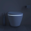 Duravit SensoWash D-Neo douchewc compact rimless diepspoel 37.8x57.7cm met closetzitting wit SW962033