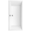 Villeroy en Boch Squaro Edge 12 bad quaryl rechthoekig 190x90x45cm incl. poten en afvoer /overloopcombinatie wit 0942248