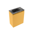 MONDIAZ TURE-DLUX 40cm toiletmeubel Ocher. EDEN wastafel Lava positie links. Met 1 kraangat. SW1103867