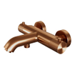 Brauer Copper Carving Badkraan - douchegarnituur - handdouche staaf 1 stand - carving knop - PVD - geborsteld koper SW715726