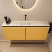 MONDIAZ TURE-DLUX 120cm toiletmeubel Ocher. EDEN wastafel Ostra positie midden. Zonder kraangat. SW1104967