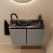 MONDIAZ TURE-DLUX 60cm toiletmeubel Smoke. EDEN wastafel Lava positie links. Met 1 kraangat. SW1104071