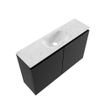 MONDIAZ TURE-DLUX 80cm toiletmeubel Urban. EDEN wastafel Opalo positie midden. Met 1 kraangat. SW1104198