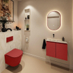 MONDIAZ TURE-DLUX 60cm toiletmeubel Fire. EDEN wastafel Ostra positie links. Zonder kraangat. SW1104858