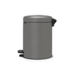 Brabantia NewIcon Pedaalemmer - 5 liter - kunststof binnenemmer - mineral concrete grey SW538286