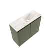 MONDIAZ TURE-DLUX 60cm toiletmeubel Army. EDEN wastafel Frappe positie rechts. Met 1 kraangat. SW1102648