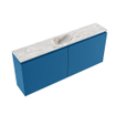 MONDIAZ TURE-DLUX 120cm toiletmeubel Jeans. EDEN wastafel Glace positie midden. Met 1 kraangat. SW1103352