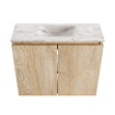 MONDIAZ TURE-DLUX 60cm toiletmeubel Washed Oak. EDEN wastafel Glace positie midden. Met 1 kraangat. SW1103588