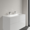 Villeroy & Boch Finion meubelwastafel met 2 kraangaten 100x50cm ceramic+ zonder overloop wit SW106524