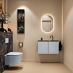 MONDIAZ TURE-DLUX 80cm toiletmeubel Clay. EDEN wastafel Lava positie midden. Met 1 kraangat. SW1103734