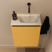 MONDIAZ TURE-DLUX 40cm toiletmeubel Ocher. EDEN wastafel Ostra positie rechts. Zonder kraangat. SW1104928