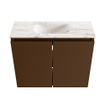 MONDIAZ TURE-DLUX 60cm toiletmeubel Rust. EDEN wastafel Frappe positie midden. Zonder kraangat. SW1102977