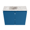 MONDIAZ TURE-DLUX 60cm toiletmeubel Jeans. EDEN wastafel Glace positie links. Zonder kraangat. SW1103335