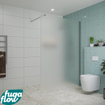 FugaFlow Eccelente Vetro inloopdouche badkamer - 140x200cm - mat glas - wandarm - chroom SW1124761