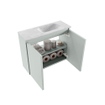 MONDIAZ TURE-DLUX 60cm toiletmeubel Greey. EDEN wastafel Opalo positie rechts. Zonder kraangat. SW1104315