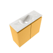 MONDIAZ TURE-DLUX 60cm toiletmeubel Ocher. EDEN wastafel Ostra positie midden. Met 1 kraangat. SW1104934