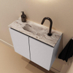 MONDIAZ TURE-DLUX 60cm toiletmeubel Cale. EDEN wastafel Glace positie midden. Met 1 kraangat. SW1103195