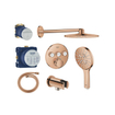 Grohe Grohtherm regendoucheset inbouw - hoofddouche rond - handdouche rond - warm sunset SW1235147