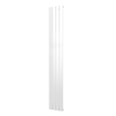 Plieger Cavallino Retto designradiator verticaal enkel middenaansluiting 2000x298mm 666W mat wit 7255293