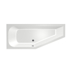 Xenz Lagoon compact ligbad - 170x75cm - met overloop - zonder afvoer - Hoekopstelling links - Acryl Wit SW102968
