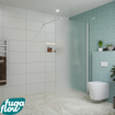 FugaFlow Eccelente Vetro inloopdouche badkamer - 110x200cm - mat glas - wandarm - mat wit SW1124531