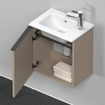 Duravit D-Neo wastafelonderkast 41x44x27.4cm Linksdraaiend 1 deur Linnen Mat SW640738