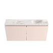 MONDIAZ TURE-DLUX 100cm toiletmeubel Rosee. EDEN wastafel Frappe positie rechts. Met 1 kraangat. SW1102971