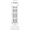 Plieger Palmyra designradiator horizontaal middenaansluiting 1775x500mm 868W wit 7255486
