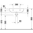 Duravit D-code wastafel 60 cm wit 0315102