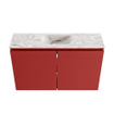 MONDIAZ TURE-DLUX 80cm toiletmeubel Fire. EDEN wastafel Glace positie midden. Met 1 kraangat. SW1103273