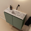 MONDIAZ TURE-DLUX 60cm toiletmeubel Army. EDEN wastafel Glace positie rechts. Zonder kraangat. SW1103175