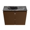 MONDIAZ TURE-DLUX 60cm toiletmeubel Rust. EDEN wastafel Lava positie links. Met 1 kraangat. SW1103994