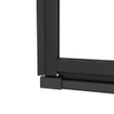 Fortifura Galeria Douchedeur - 100x200cm - 8mm - veiligheidsglas - ribbel - scharnieren - deurgreep - mat zwart - helder SW1212520