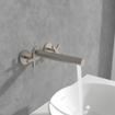 Villeroy & Boch Loop & Friends Driegats wastafelkraan - Matt Brushed Nickel (RVS) SW974329
