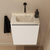 MONDIAZ TURE-DLUX 40cm toiletmeubel Talc. EDEN wastafel Ostra positie midden. Zonder kraangat. SW1104669
