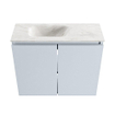 MONDIAZ TURE-DLUX 60cm toiletmeubel Clay. EDEN wastafel Ostra positie links. Zonder kraangat. SW1104782