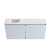 MONDIAZ TURE-DLUX 100cm toiletmeubel Clay. EDEN wastafel Ostra positie links. Met 1 kraangat. SW1104772