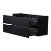 Wiesbaden Marmaris onderkast met 2 laden 2 uitsparingen 120 x 45 cm mat zwart SW545286
