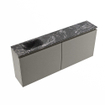 MONDIAZ TURE-DLUX 120cm toiletmeubel Smoke. EDEN wastafel Lava positie links. Met 1 kraangat. SW1104074