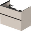 Duravit D-Neo wastafelonderkast 81x62.5x46.2cm 2 lades Taupe Mat SW641096