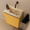 MONDIAZ TURE-DLUX 40cm toiletmeubel Ocher. EDEN wastafel Frappe positie rechts. Zonder kraangat. SW1102845