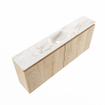 MONDIAZ TURE-DLUX 120cm toiletmeubel Washed Oak. EDEN wastafel Frappe positie midden. Met 1 kraangat. SW1103101