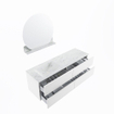 MONDIAZ VICA-DLUX Badkamermeubelset - 150cm - onderkast talc - 4 lades - inbouw wastafel cloud links - 1 kraangat - 60cm hoge versie - opalo SW1088577