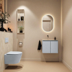 MONDIAZ TURE-DLUX 60cm toiletmeubel Clay. EDEN wastafel Ostra positie links. Zonder kraangat. SW1104782