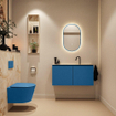 MONDIAZ TURE-DLUX 100cm toiletmeubel Jeans. EDEN wastafel Frappe positie midden. Met 1 kraangat. SW1102832