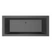 Xenz Society ligbad - 170x75cm - met overloop - zonder afvoer - Acryl Ebony mat SW102907