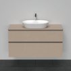 Duravit D-Neo wastafelonderkast 120x66.4x55cm 2 lades Linnen Mat SW641296