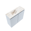 MONDIAZ TURE-DLUX 60cm toiletmeubel Clay. EDEN wastafel Frappe positie links. Zonder kraangat. SW1102684